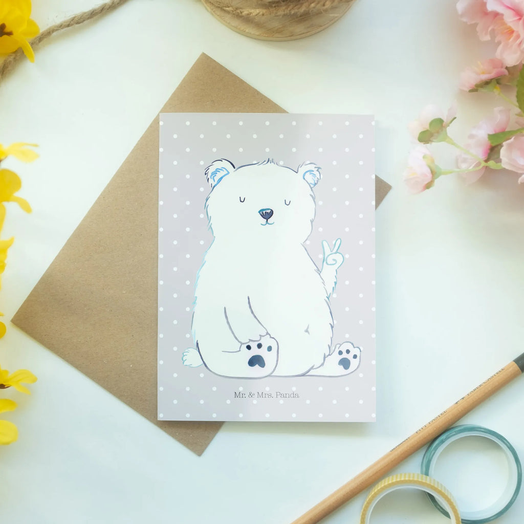 Greetings card Icebear Lazy spruchkarte, neujahrskarte, Glückwunschkarte, Beileidskarte, osterkarte, einladungskarten, valentinstagskarte, jubiläumskarte, osterkarten, Grußkarte, firmungskarte, glückwunschkarten, weihnachtskarten, babykarte, abiturkarte, Klappkarte, Grußkarten, Motivkarte, genesungskarte, dankeskarten, kommunionskarte, vatertagskarte, hochzeitskarten, Bär, Teddy, Teddybär, Arbeitsplatz, Faul, Relaxen, Büro, Bürojob, Eisbär, Nordpol, Homeoffice, Arbeit, Entspannen