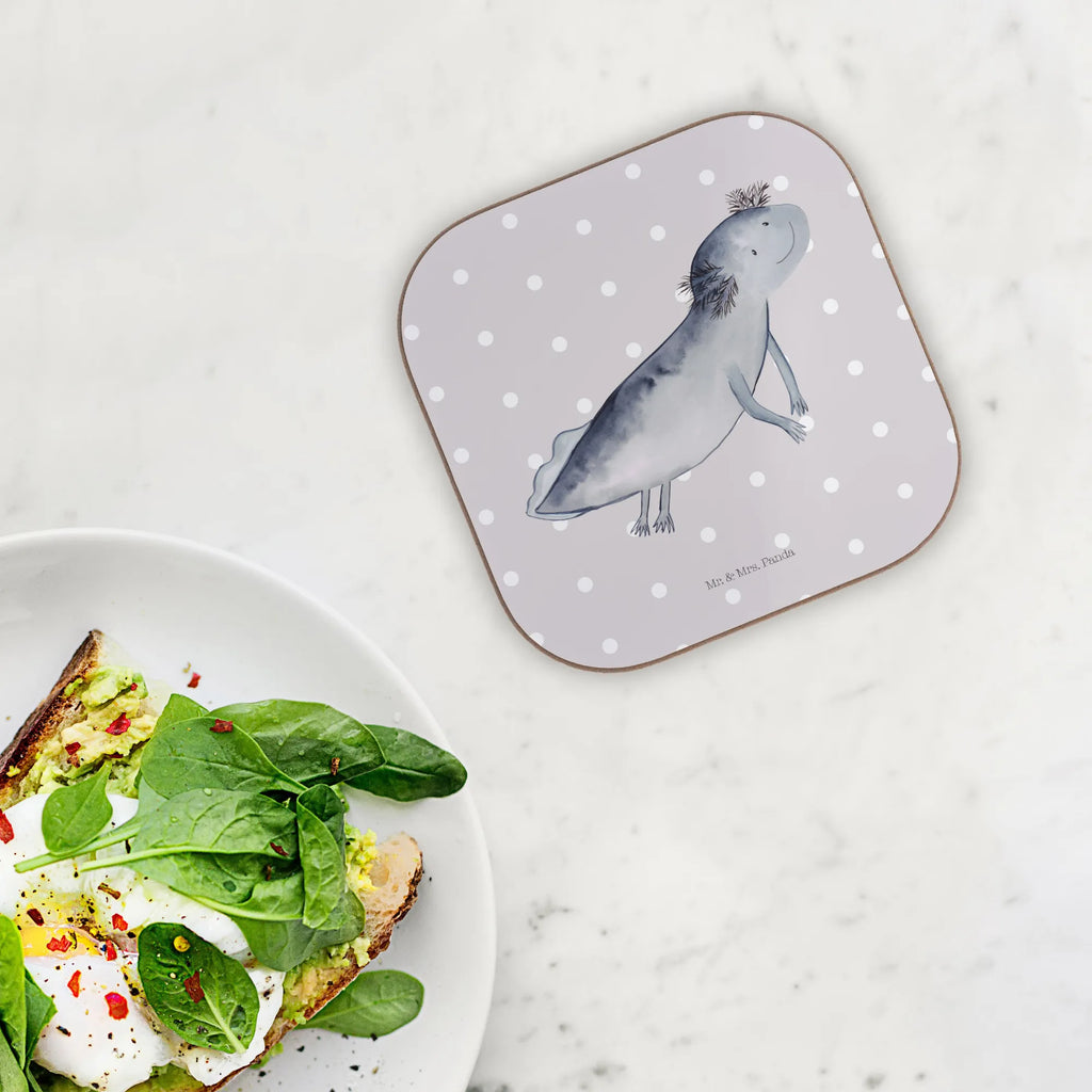 Square coaster axolotl To swim party, gift, glass coasters, presents, breakfast, gifts, Coasters, Axolotl, Axelotl, marine animals, Mexican walking fish, salamander, axolot, problem, problems, motivation, amphibians, tail, solutions