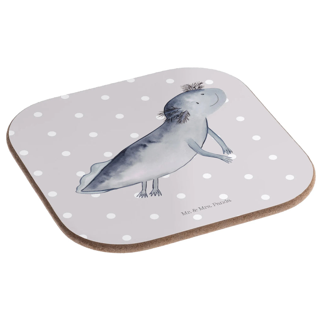 Square coaster axolotl To swim party, gift, glass coasters, presents, breakfast, gifts, Coasters, Axolotl, Axelotl, marine animals, Mexican walking fish, salamander, axolot, problem, problems, motivation, amphibians, tail, solutions