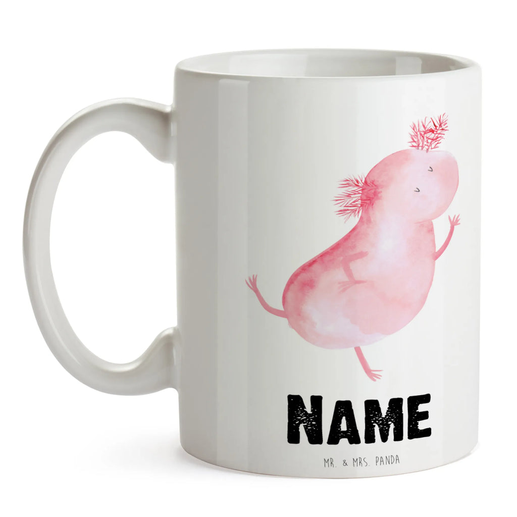 Personalisierte Tasse Axolotl tanzt Personalisierte Tasse, Tasse mit Namen, Wunschname, Drucken, Namenstasse, Tasse, Personalisiert, Namen, Axolotl, Molch, Schwanzlurch, verrückt, Freundin, Lurch, Dachschaden, Axolot, beste Freundin, Lurche, Sterne