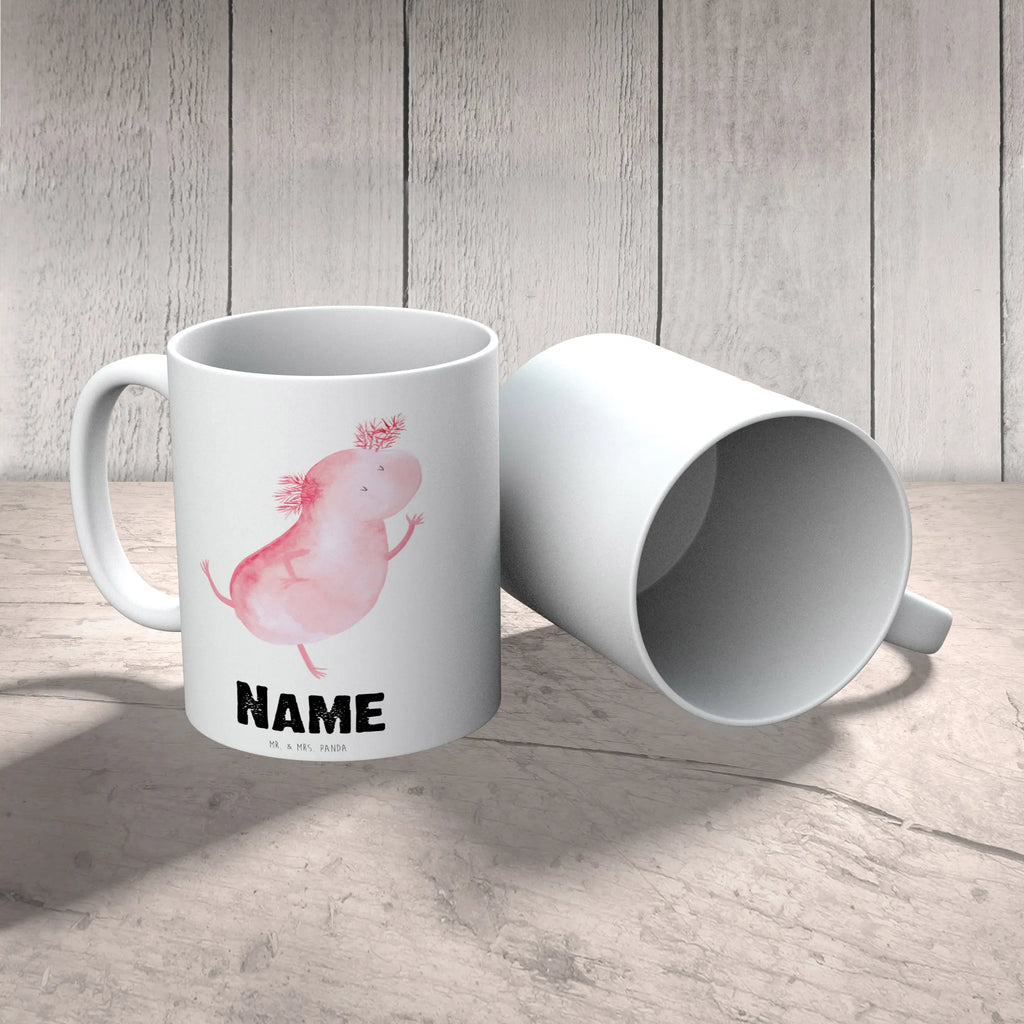 Personalisierte Tasse Axolotl tanzt Personalisierte Tasse, Tasse mit Namen, Wunschname, Drucken, Namenstasse, Tasse, Personalisiert, Namen, Axolotl, Molch, Schwanzlurch, verrückt, Freundin, Lurch, Dachschaden, Axolot, beste Freundin, Lurche, Sterne