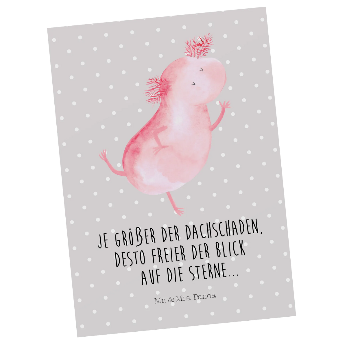 Postcard axolotl Dance einzelkarte, Kunstkarten, Postkarten, Postkarte, Ansichtskarte, Ansichtskarten, kunstkarte, Designkarte, Fotokarte, spruchkarte, Grußkarte, bildkarte, Motivkarte, Axolotl, Molch, Beste Freundin, Verrückt, Axolot, Freundin, Dachschaden, Lurche, Lurch, Sterne, Schwanzlurch