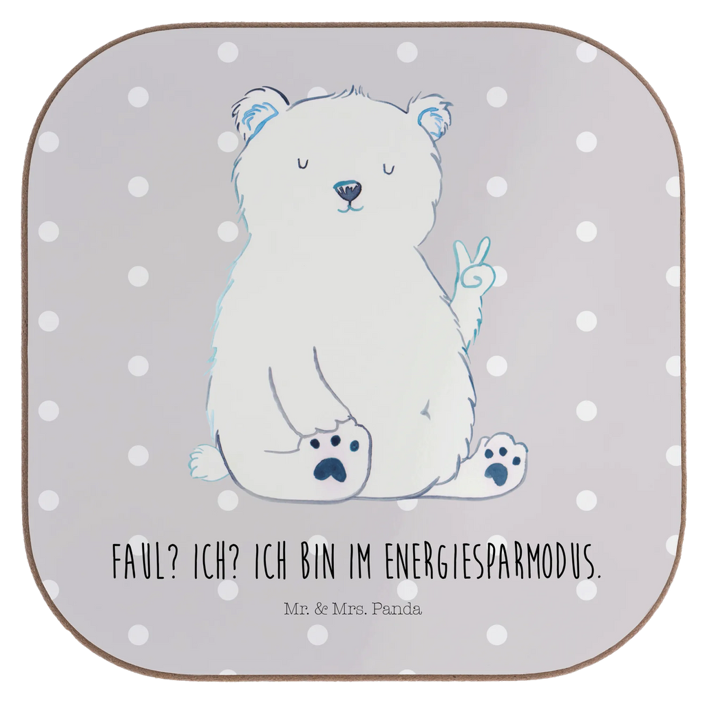 Square coaster Icebear Lazy Glasuntersetzer, Untersetzer, Bierdeckel, Untersetzer Holz, Getränkeuntersetzer, Korkuntersetzer, Untersetzer Gläser, Untersetzer Design, Untersetzer für Gläser, Holzuntersetzer, Untersetzer aus Holz, Tassen Untersetzer, Bär, Teddy, Teddybär, Eisbär, Nordpol, Bürojob, Entspannen, Arbeit, Faul, Relaxen, Arbeitsplatz, Büro, Homeoffice
