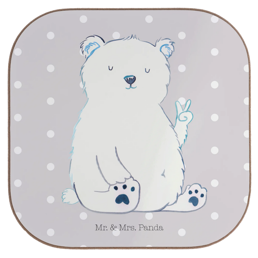 Square coaster Icebear Lazy Glasuntersetzer, Untersetzer, Bierdeckel, Untersetzer Holz, Getränkeuntersetzer, Korkuntersetzer, Untersetzer Gläser, Untersetzer Design, Untersetzer für Gläser, Holzuntersetzer, Untersetzer aus Holz, Tassen Untersetzer, Bär, Teddy, Teddybär, Eisbär, Nordpol, Bürojob, Entspannen, Arbeit, Faul, Relaxen, Arbeitsplatz, Büro, Homeoffice