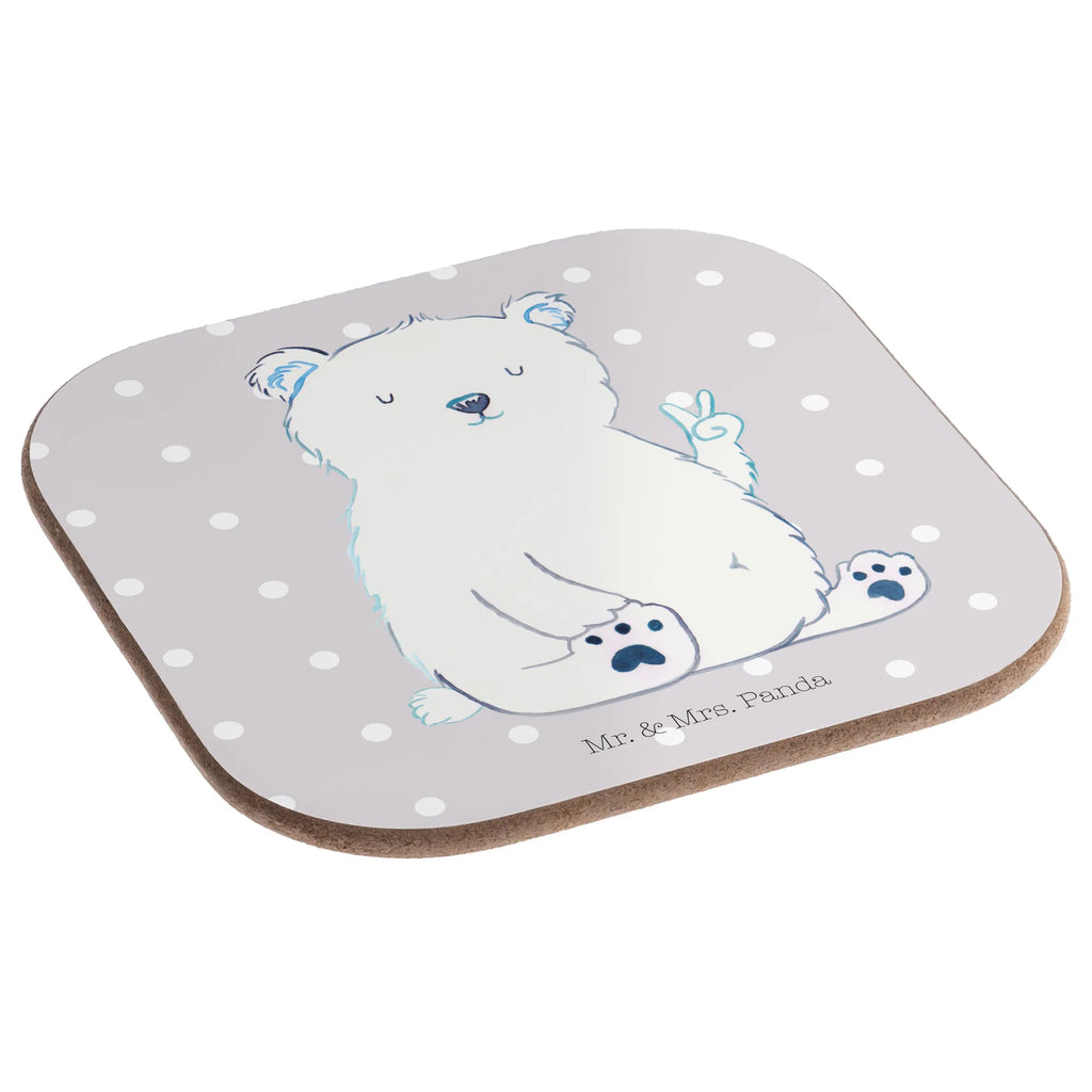 Square coaster Icebear Lazy Glasuntersetzer, Untersetzer, Bierdeckel, Untersetzer Holz, Getränkeuntersetzer, Korkuntersetzer, Untersetzer Gläser, Untersetzer Design, Untersetzer für Gläser, Holzuntersetzer, Untersetzer aus Holz, Tassen Untersetzer, Bär, Teddy, Teddybär, Eisbär, Nordpol, Bürojob, Entspannen, Arbeit, Faul, Relaxen, Arbeitsplatz, Büro, Homeoffice