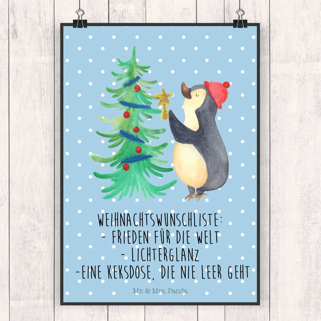 Poster Pinguin Weihnachtsbaum wanddruck, Wandbild, wandkunst, wanddeko, kunstdruck poster, Wandschmuck, kunstposter, Posterdruck, drucke, grafikposter, Designposter, Poster, Wandposter, Bild für Wand, Plakat, Deko Bild, Wanddekoration, Mr. & Mrs. Panda Poster, Kunstdruck, Bild, Wanddeko Bild, kunst für die wand, Wintermotiv, Heiligabend, Advent, Nikolaus, Weihnachtsdeko, Winter, Weihnachten, Pinguin
