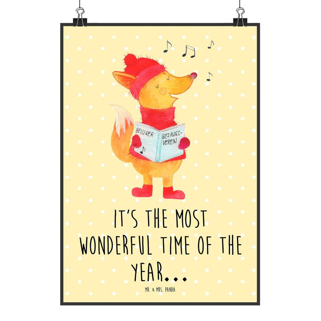 Poster Fuchs Sänger kunstposter, kunstdruck poster, Bild für Wand, Mr. & Mrs. Panda Poster, drucke, Kunstdruck, Posterdruck, grafikposter, kunst für die wand, Plakat, Bild, Wandbild, wanddeko, Poster, Wanddekoration, Wandschmuck, Designposter, Deko Bild, Wandposter, wandkunst, wanddruck, Wanddeko Bild, Wintermotiv, Heiligabend, Advent, Nikolaus, Weihnachtsdeko, Winter, Weihnachten, Geschenk Sänger, Füchse, Sänger, Fuchs, Singen, Weihnachtslieder