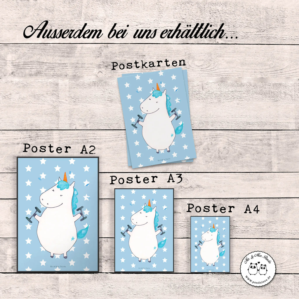Poster unicorn fitness drucke, Wandposter, Plakat, Bild für Wand, wanddruck, Wandschmuck, grafikposter, wandkunst, Wanddeko Bild, kunstposter, Mr. & Mrs. Panda Poster, Bild, kunstdruck poster, Poster, Designposter, Posterdruck, Kunstdruck, Wanddekoration, kunst für die wand, Deko Bild, Wandbild, wanddeko, Einhorn Deko, Einhörner, Einhorn, Unicorn, Diät, Geräte, Gym, Sport, Abnehmen, Fitnessstudio, Pumpen, Fitness, Sixpack