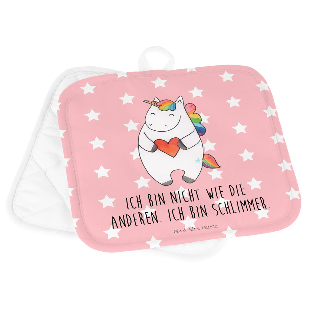 Pot holder unicorn Heart Topfhandschuhe, 2er Set Topflappen, Topflappenset, Topflappen, Topflappen 2er Set, Topflappen Set, topfhalter, Topfuntersetzer, Einhörner, Einhorn Deko, Unicorn, Einhorn, böse, Anders, Witzig, Freundin, Herz, Lustig, Schlimm, Bunt
