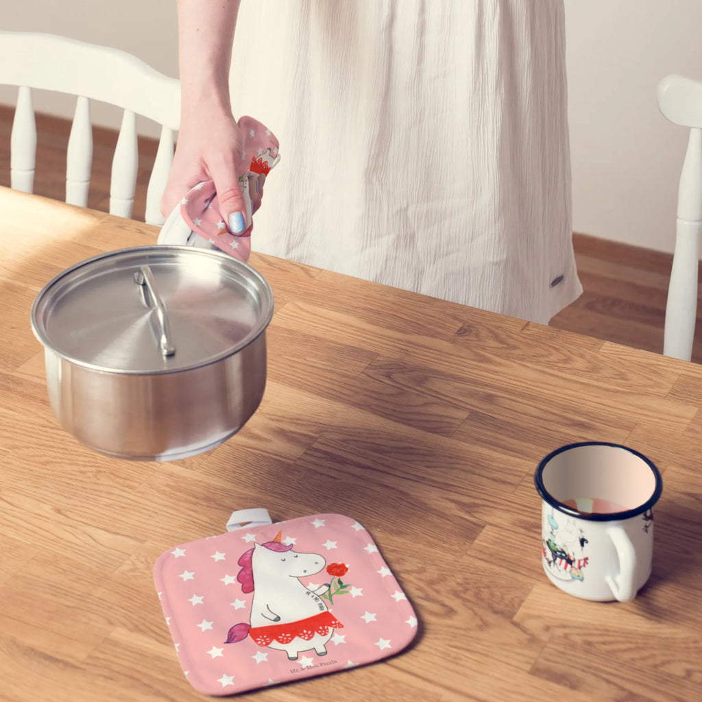 2-elementowy zestaw podkładek pod garnki jednorożec dama Jednorożec, jednorożce, dekoracje jednorożca, jednorożec