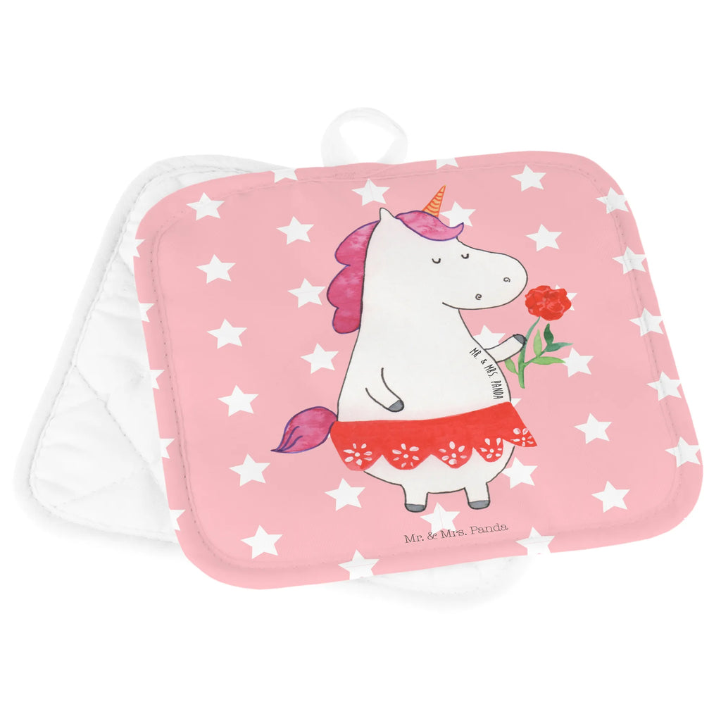 2-elementowy zestaw podkładek pod garnki jednorożec dama Jednorożec, jednorożce, dekoracje jednorożca, jednorożec