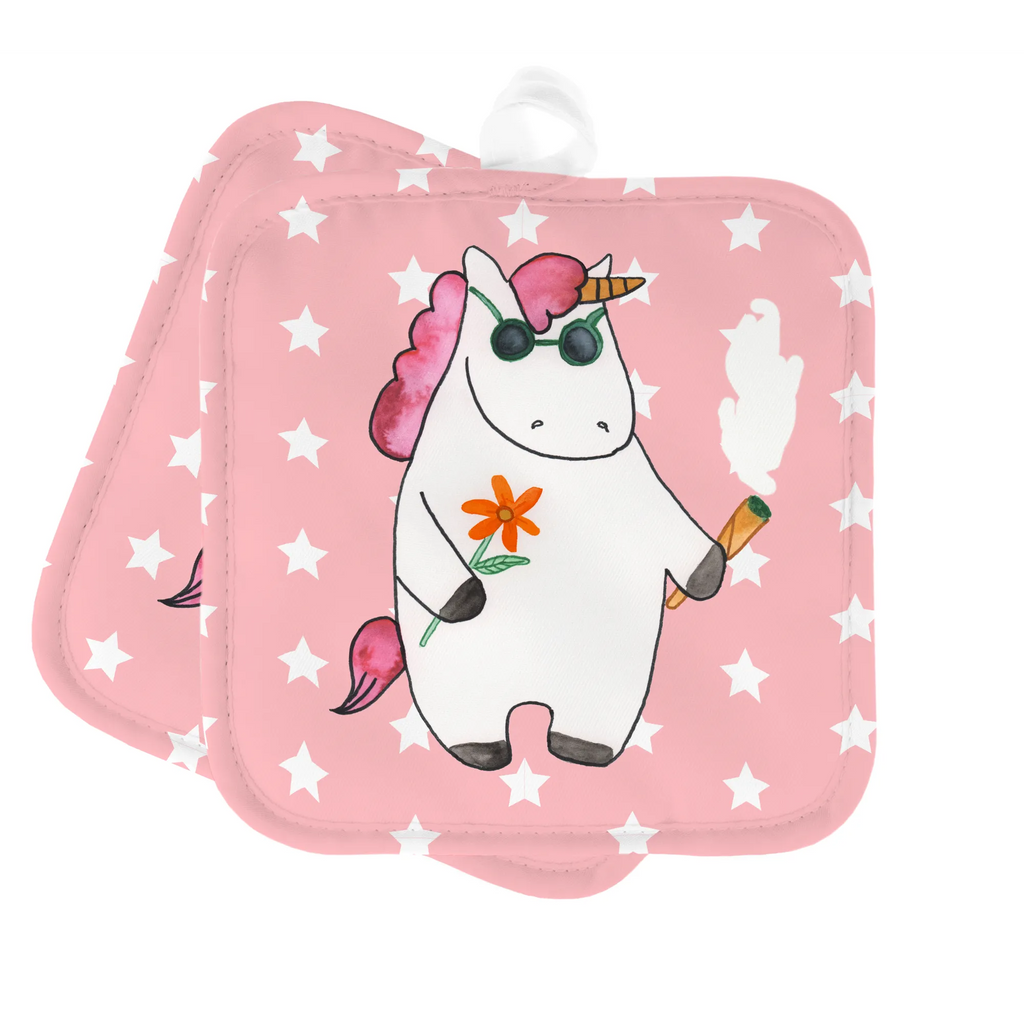 2-elementowy zestaw podkładek pod garnki Jednorożec Woodstock Topflappen, Topflappenset, Topflappen Set, Topfhandschuh, Topfhandschuhe, Topfuntersetzer, Ofenhandschuhe, Ofenhandschuh, Topflappen mit Spruch, Topflappen 2er Set, Topflappen lustig, Schöne Topflappen, Einhorn, Einhörner, Einhorn Deko, Unicorn, witzig, Alkohol, Party, Kiffen, Zigarette, Woodstock, Joint, Spaß. lustig