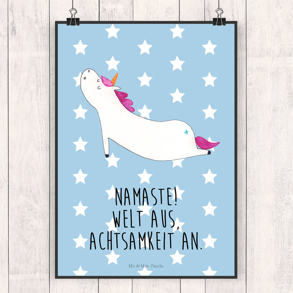 Plakat jednorożec joga drucke, Deko Bild, Plakat, Wandposter, wanddruck, Bild für Wand, kunstdruck poster, Wandbild, wanddeko, Bild, Kunstdruck, kunst für die wand, Poster, kunstposter, grafikposter, Wanddeko Bild, Wandschmuck, wandkunst, Designposter, Mr. & Mrs. Panda Poster, Wanddekoration, Posterdruck, Einhorn Deko, Einhörner, Einhorn, Unicorn, Lustig, Achtsamkeit, Sport, Yogamatte, Namaste, Entspannung, Joga, Süß, Witzig, Yoga