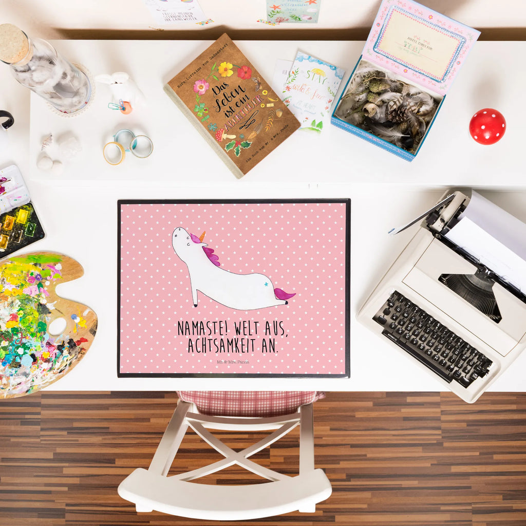 Desk pad unicorn yoga Desk pad, underlay, desk, girl, office, children, unicorn, unicorns, gift, sports, Unicorn, Namaste, present, yoga, relaxation, mindfulness, sweet, funny