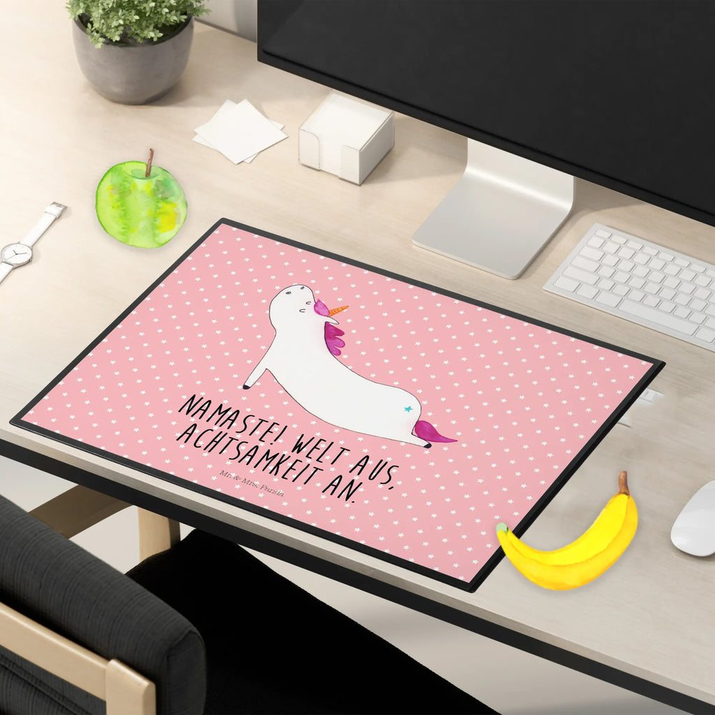Desk pad unicorn yoga Desk pad, underlay, desk, girl, office, children, unicorn, unicorns, gift, sports, Unicorn, Namaste, present, yoga, relaxation, mindfulness, sweet, funny
