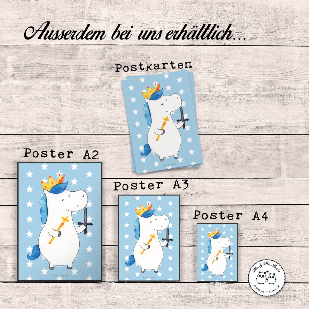 Poster unicorn king with sword kunstdruck poster, Wandschmuck, kunstposter, Mr. & Mrs. Panda Poster, wanddruck, wandkunst, drucke, Deko Bild, wanddeko, Wanddeko Bild, Kunstdruck, Wandbild, Plakat, Poster, Wanddekoration, grafikposter, kunst für die wand, Wandposter, Designposter, Bild für Wand, Posterdruck, Bild, Einhorn Deko, Einhörner, Einhorn, Unicorn, Mittelalter, König, Ritter