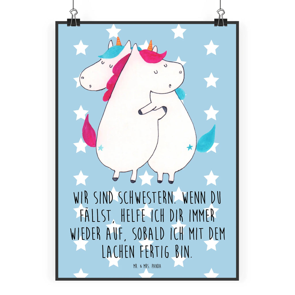 Poster Einhörner Umarmen wanddruck, Bild, Deko Bild, wandkunst, Wandschmuck, grafikposter, kunstdruck poster, Wanddeko Bild, Bild für Wand, Wandposter, Mr. & Mrs. Panda Poster, Plakat, Posterdruck, Designposter, Wanddekoration, kunstposter, Poster, drucke, Wandbild, wanddeko, Kunstdruck, kunst für die wand, Einhorn Deko, Einhörner, Einhorn, Unicorn, Liebe, BFF, Sister, Familie, Geschwister, Schwestern, Schwester, Freundinnen, Freundin