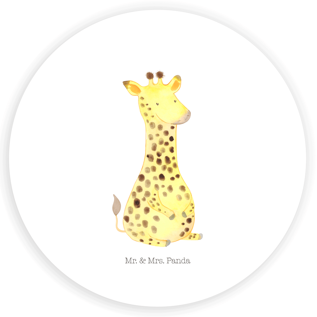 Rund Aufkleber Giraffe Zufrieden Sticker, Aufkleber, Etikett, Afrika, Wildtiere, Giraffe, Zufrieden, Glück, Abenteuer