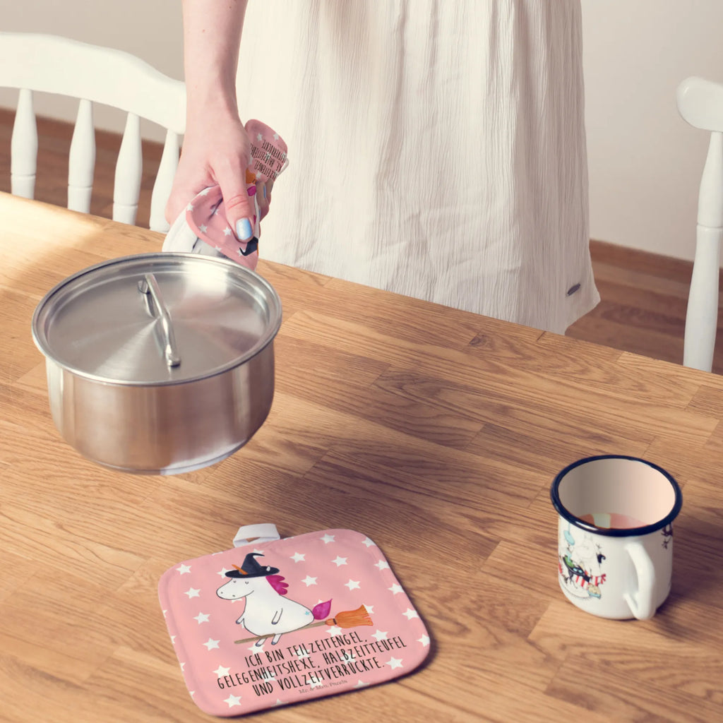 2er Set Topflappen  Einhorn Hexe Topflappen, Topflappen 2er Set, Topflappenset, Topfhandschuhe, topfhalter, Topflappen Set, 2er Set Topflappen, Topfuntersetzer, Einhörner, Einhorn Deko, Unicorn, Einhorn, Ehefrau, Engel, Teufel, Frau, Leben, Zicke, Hexe, Verrückte, Freundin