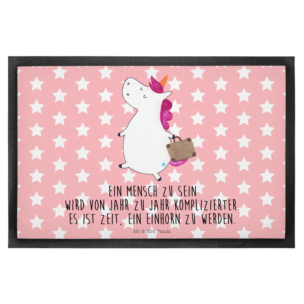 Fußmatte Einhorn Koffer Schmutzfänger, Abtretmatte, Schmutzfangteppich, hausmatte, fußmatte, Schmutzfangmatte, Schuhabstreifer, Schmutzmatte, Eingangsmatte, Haustürmatte, schmutzfangmatten, türmatten, matte haustür, außenmatte, sauberlaufmatten, flurmatte, Fußmatten, Türvorleger, Fußabtreter, Eingangsteppich, abstreifer, Abtreter, Türmatte, Sauberlaufmatte, Fußabstreifer, Fussmatte, Einhorn, Einhörner, Einhorn Deko, Unicorn, Spaß, Reise, Abenteuer, Lustig, Albern, Witzig, Erwachsen, Verreisen, Kind, Koffer, Gepäck
