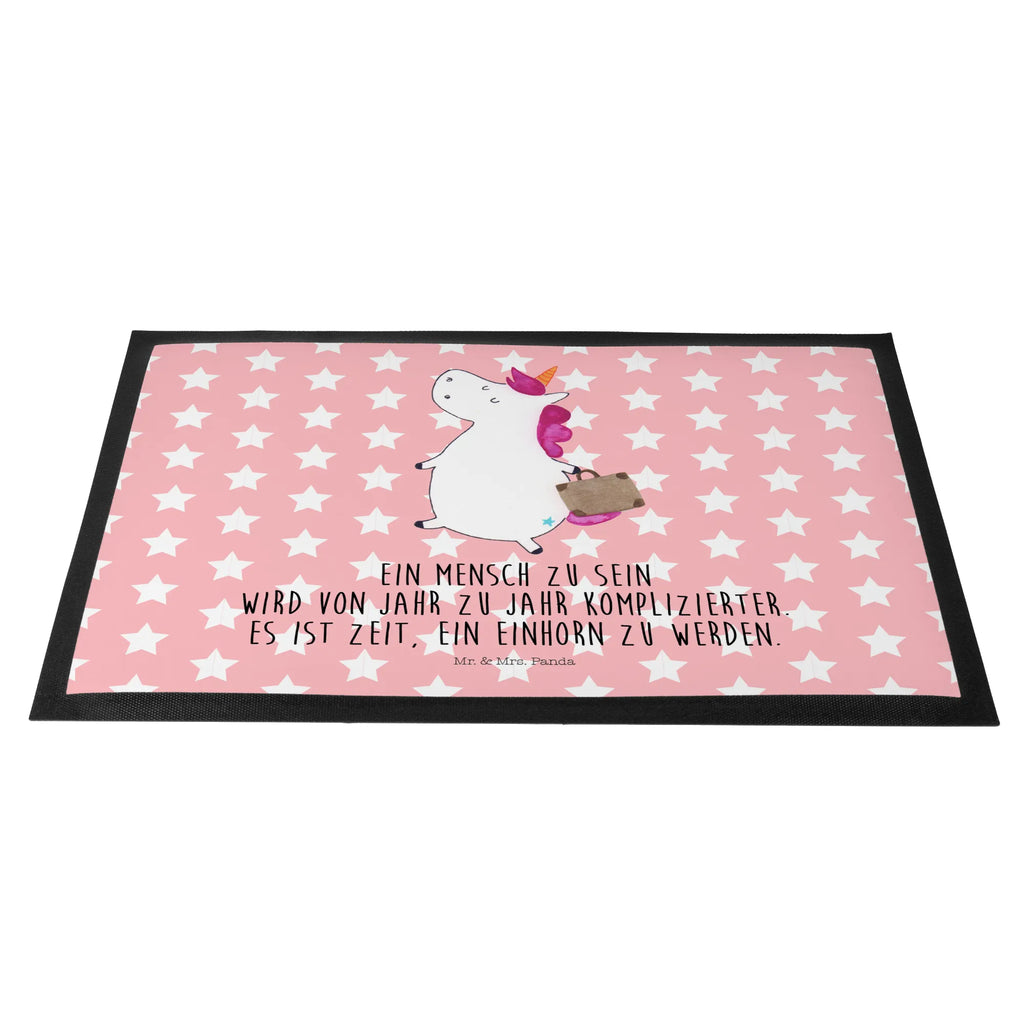 Fußmatte Einhorn Koffer Schmutzfänger, Abtretmatte, Schmutzfangteppich, hausmatte, fußmatte, Schmutzfangmatte, Schuhabstreifer, Schmutzmatte, Eingangsmatte, Haustürmatte, schmutzfangmatten, türmatten, matte haustür, außenmatte, sauberlaufmatten, flurmatte, Fußmatten, Türvorleger, Fußabtreter, Eingangsteppich, abstreifer, Abtreter, Türmatte, Sauberlaufmatte, Fußabstreifer, Fussmatte, Einhorn, Einhörner, Einhorn Deko, Unicorn, Spaß, Reise, Abenteuer, Lustig, Albern, Witzig, Erwachsen, Verreisen, Kind, Koffer, Gepäck