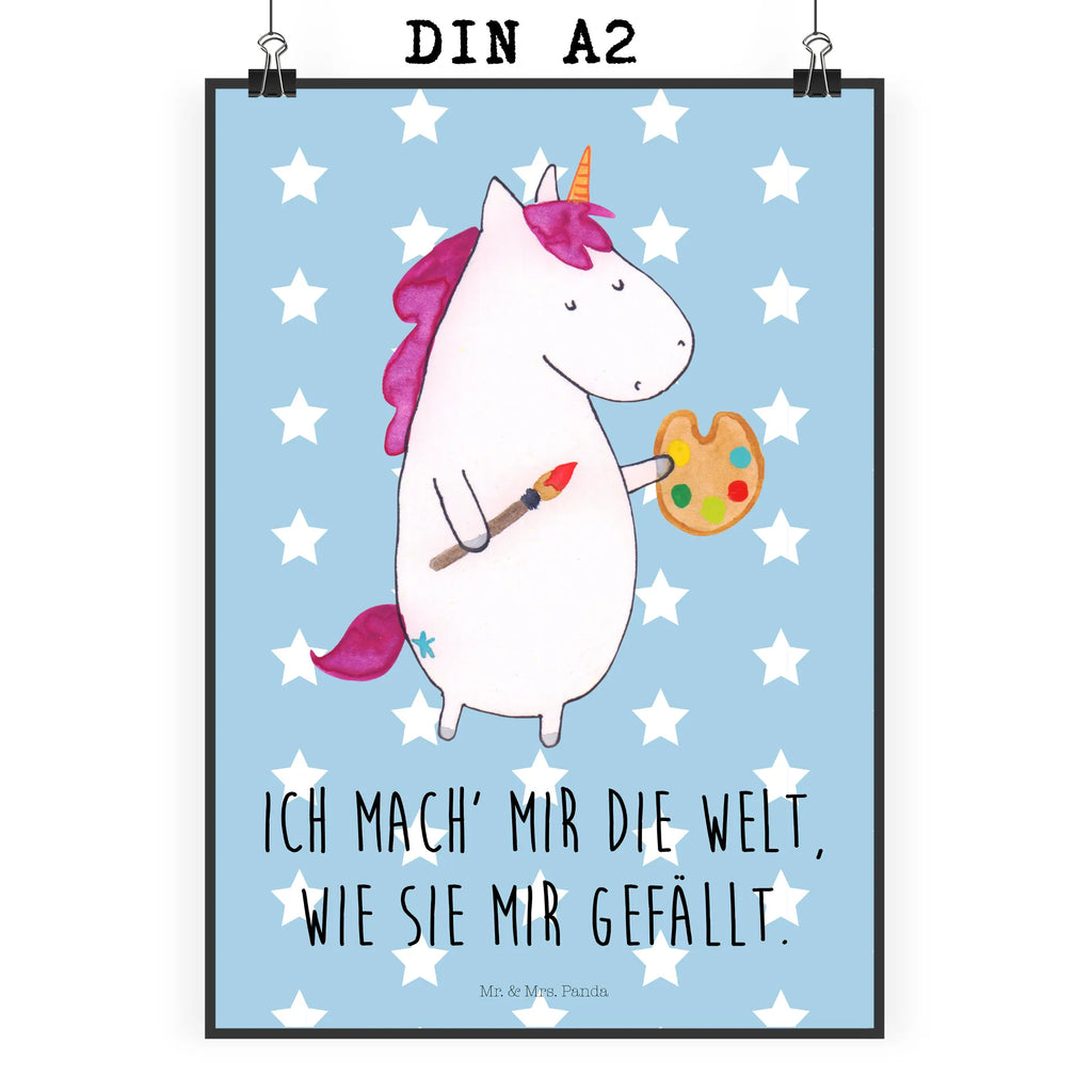 Poster unicorn Artist unicorn, unicorns, Brush, Painter gift, Artist, Artist present, Pen, English, Painting, Unicorn, Gift, Artist gift, Drawing, World
