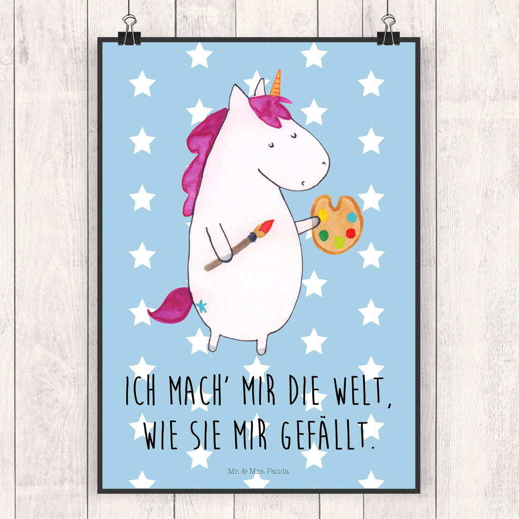 Poster unicorn Artist unicorn, unicorns, Brush, Painter gift, Artist, Artist present, Pen, English, Painting, Unicorn, Gift, Artist gift, Drawing, World