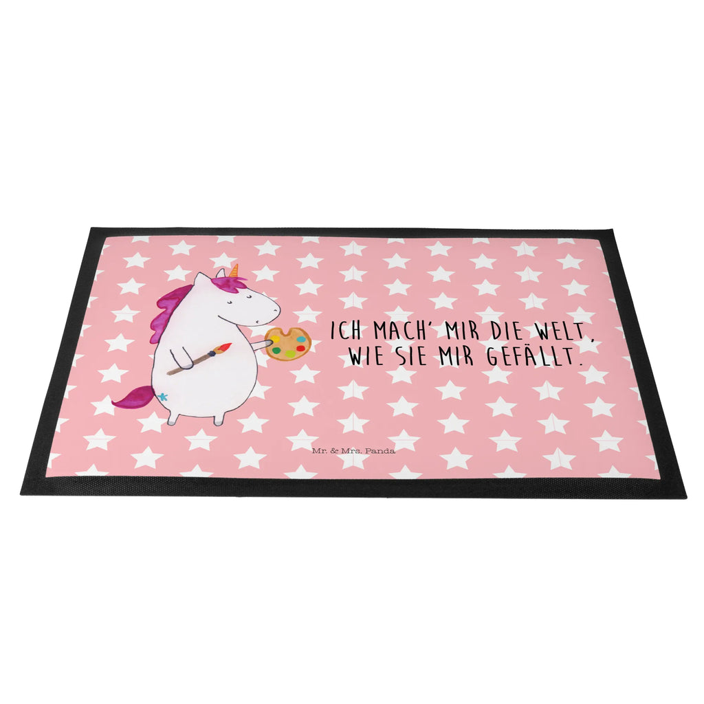 Doormat unicorn Artist Gummi-Fußmatte, hausmatte, Sauberlaufmatte, Schmutzmatte, Schmutzfänger, matte haustür, Eingangsteppich, Gummimatte, teppichmatte, Bodenvorleger, fußmatte, abstreifer, Haustürmatte, Abtreter, Schmutzfangmatte, Schmutzfangteppich, Eingangsmatte, Fussmatte, flurmatte, Türmatte, Outdoor-Matte, Schuhabstreifer, bodenmatte, Fußabtreter, Vorleger, außenmatte, Türvorleger, Fußabstreifer, Abtretmatte, Einhorn Deko, Unicorn, Einhorn, Einhörner, Zeichnen, Welt, Artist, Maler, Stift, Malen, Englisch, Geschenk, Farbe, Künstler, Pinsel