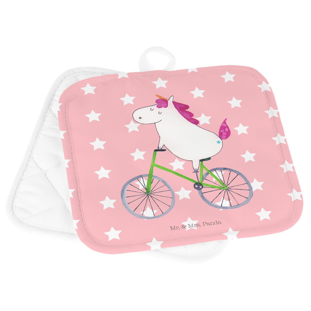 2-elementowy zestaw podkładek pod garnki Jednorożec Rowerzysta Jednorożec, jednorożce, dekoracje jednorożca, jednorożec