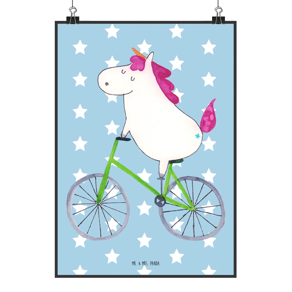 Poster unicorn cyclist Wanddeko, Poster, Handgemaltes Poster, Designposter, Kunstdruck, Raumdekoration, Wandposter, Posterdruck, Wanddeko Bild, Küchenposter, Mr. & Mrs. Panda Poster, Wanddekoration, Bild, Kinderposter, Einhorn, Einhörner, Einhorn Deko, Unicorn, Kummer, Luxusproblem, Feenstaub, Radfahrer, Liebeskummer, Radfahren, Konfetti, Bike, Rad