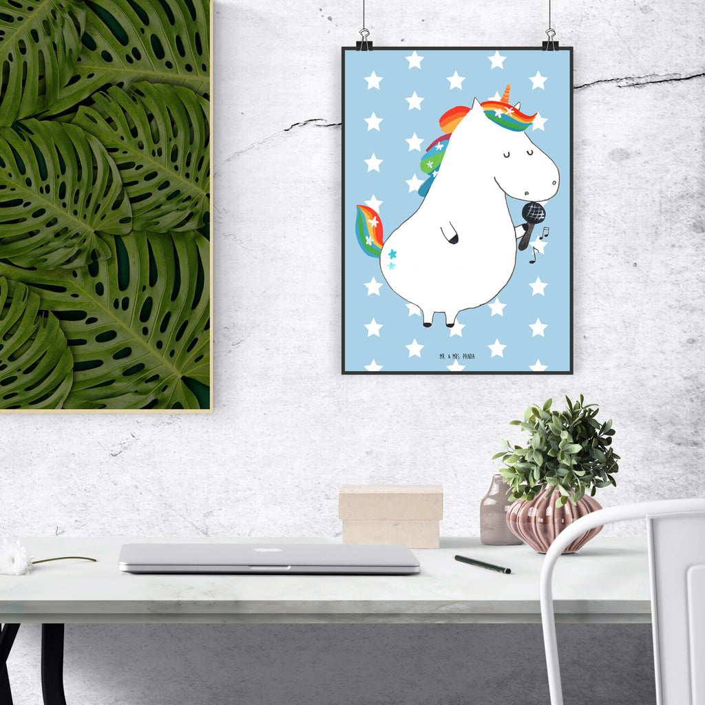 Plakat jednorożec Śpiewak Mr. & Mrs. Panda Poster, wanddeko, Kunstdruck, Plakat, Wandschmuck, Poster, Wandposter, kunst für die wand, Bild für Wand, kunstdruck poster, wanddruck, Bild, Wanddeko Bild, grafikposter, Wanddekoration, Deko Bild, Designposter, Wandbild, Posterdruck, drucke, kunstposter, wandkunst, Einhorn Deko, Einhörner, Einhorn, Unicorn, Party, Geburtstag, Konfetti, Disco, Feier, Sängerin, Fest, Sänger, Glitzer, Freundin