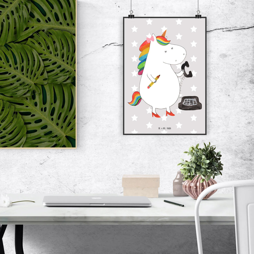Plakat Jednorożec sekretarka wanddeko, typografie poster, Plakat, wanddruck, grafikposter, Wandschmuck, kunstdruck poster, Wanddeko Bild, Posterdruck, Deko Bild, Panda Poster, kunstposter, Designposter, Design Poster, Bild, Kunstdruck, Wandposter, Wandbild, Wanddekoration, Deko Poster, Poster, wandkunst, Mr. & Mrs. Panda Poster, drucke, Unicorn, Einhorn, Einhörner, Einhorn Deko, Steuerbüro, Bürohilfe, Steuerkanzlei, Bürokraft, Rechtsanwältin, Büro, Rechtsanwaltsgehilfin, Sekretärin