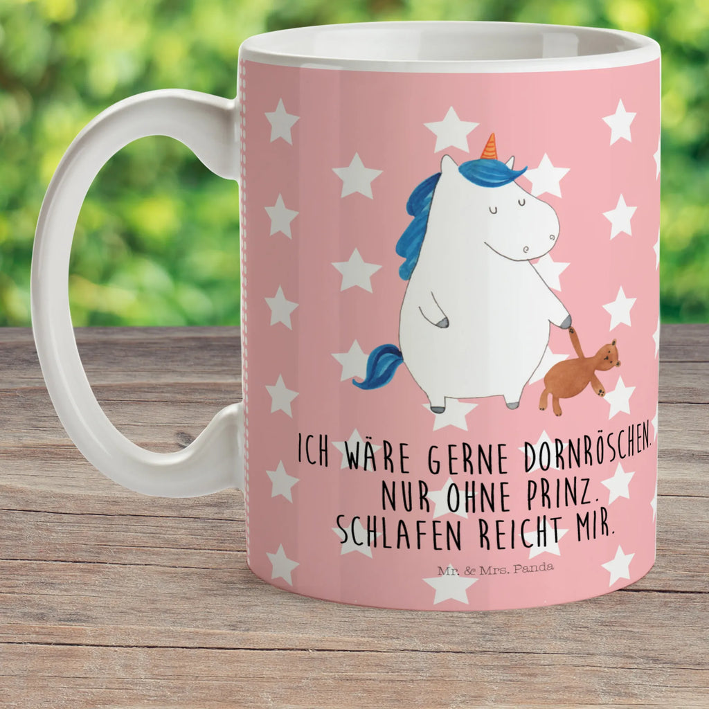 Child's mug unicorn teddy mug, camping mug, coffee cup, drinking cup, kindergarten, plastic cup, unicorn, unicorns, sweet, sleep, girlfriend, single, child gift, bed, good night, single life, dreaming, child present, Unicorn