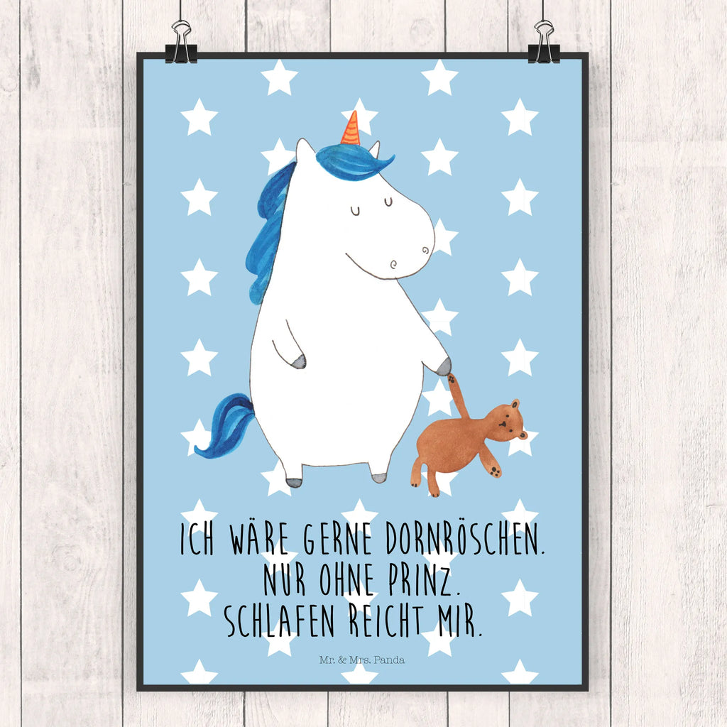 Poster unicorn teddy wanddeko, Plakat, Poster, Designposter, Mr. & Mrs. Panda Poster, wanddruck, Wandbild, Deko Bild, drucke, Wanddekoration, Wandposter, Posterdruck, wandkunst, Bild, Kunstdruck, kunst für die wand, kunstdruck poster, Bild für Wand, grafikposter, Wandschmuck, Wanddeko Bild, kunstposter, Einhorn Deko, Einhörner, Einhorn, Unicorn, Single, Bett, schlafen, Freundin, Singleleben, Träumen, Gute Nacht