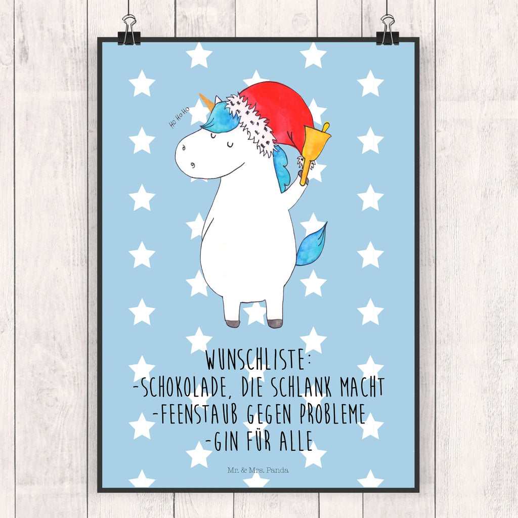 Poster unicorn Santa Claus Plakat, Wanddekoration, kunst für die wand, Bild, kunstposter, Wanddeko Bild, Deko Bild, Kunstdruck, kunstdruck poster, Wandschmuck, Wandposter, grafikposter, Mr. & Mrs. Panda Poster, wandkunst, Wandbild, Poster, wanddruck, drucke, Posterdruck, Designposter, wanddeko, Bild für Wand, Einhorn Deko, Einhörner, Einhorn, Unicorn, Schoki, Schokolade, Feenstaub, Wunschzettel, Wunschliste, Weihnachtsmann, Nikolaus, Weihnachten, Gin