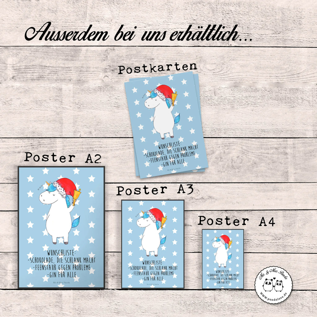 Poster unicorn Santa Claus Plakat, Wanddekoration, kunst für die wand, Bild, kunstposter, Wanddeko Bild, Deko Bild, Kunstdruck, kunstdruck poster, Wandschmuck, Wandposter, grafikposter, Mr. & Mrs. Panda Poster, wandkunst, Wandbild, Poster, wanddruck, drucke, Posterdruck, Designposter, wanddeko, Bild für Wand, Einhorn Deko, Einhörner, Einhorn, Unicorn, Schoki, Schokolade, Feenstaub, Wunschzettel, Wunschliste, Weihnachtsmann, Nikolaus, Weihnachten, Gin