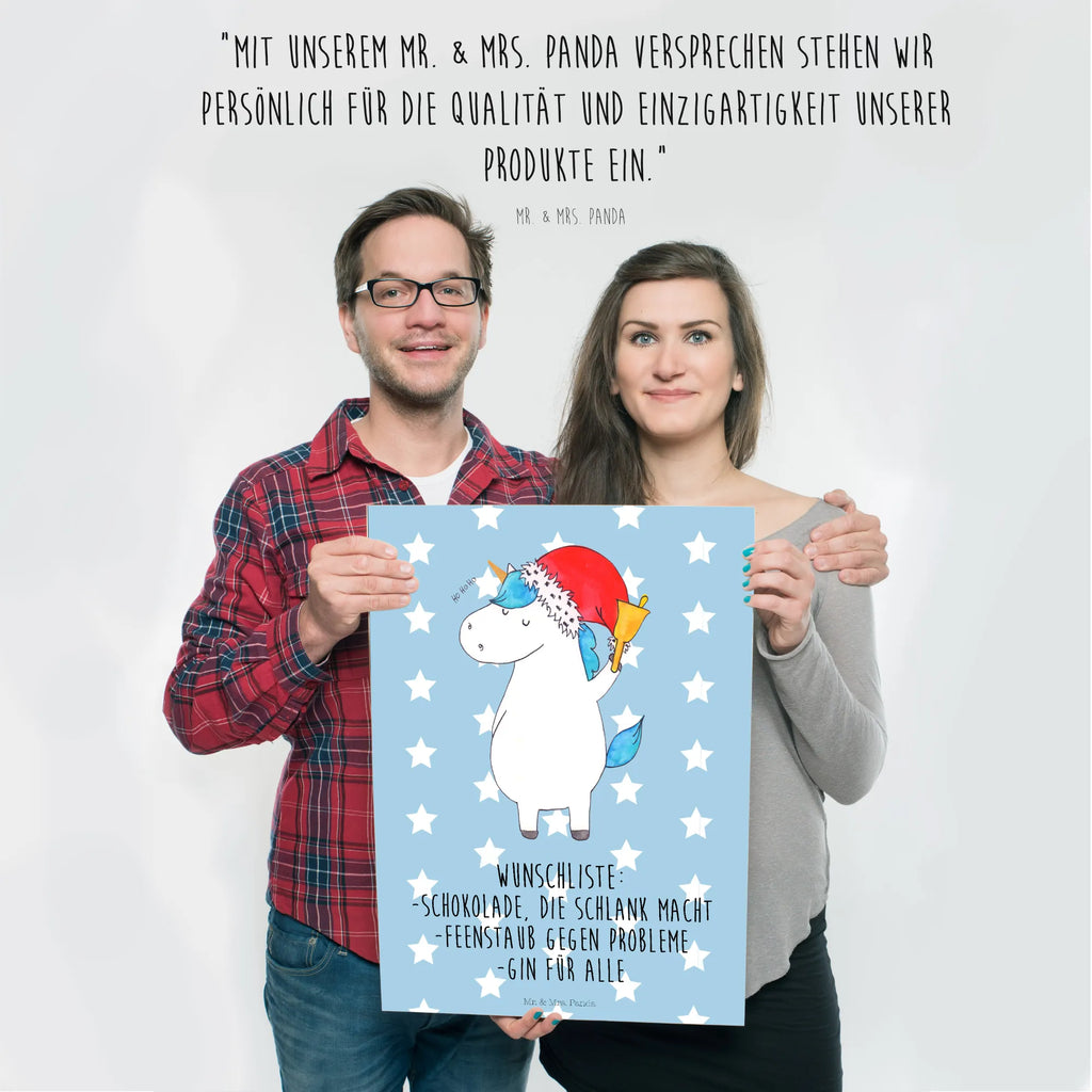 Poster unicorn Santa Claus Plakat, Wanddekoration, kunst für die wand, Bild, kunstposter, Wanddeko Bild, Deko Bild, Kunstdruck, kunstdruck poster, Wandschmuck, Wandposter, grafikposter, Mr. & Mrs. Panda Poster, wandkunst, Wandbild, Poster, wanddruck, drucke, Posterdruck, Designposter, wanddeko, Bild für Wand, Einhorn Deko, Einhörner, Einhorn, Unicorn, Schoki, Schokolade, Feenstaub, Wunschzettel, Wunschliste, Weihnachtsmann, Nikolaus, Weihnachten, Gin