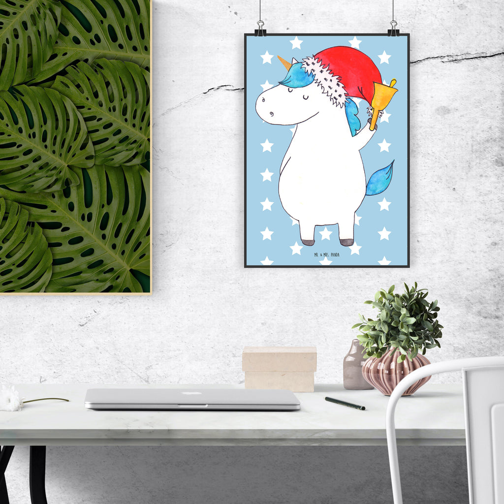 Poster unicorn Santa Claus Plakat, Wanddekoration, kunst für die wand, Bild, kunstposter, Wanddeko Bild, Deko Bild, Kunstdruck, kunstdruck poster, Wandschmuck, Wandposter, grafikposter, Mr. & Mrs. Panda Poster, wandkunst, Wandbild, Poster, wanddruck, drucke, Posterdruck, Designposter, wanddeko, Bild für Wand, Einhorn Deko, Einhörner, Einhorn, Unicorn, Schoki, Schokolade, Feenstaub, Wunschzettel, Wunschliste, Weihnachtsmann, Nikolaus, Weihnachten, Gin