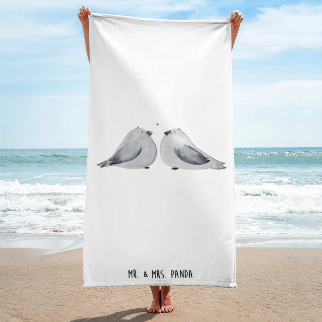 XL ręcznik kąpielowy Gołębia miłość Miłość, partner, przyjaciel, przyjaciółka, mąż, żona, wesele, zaręczyny, prośba o rękę, prezent miłosny, rocznica, dzień ślubu