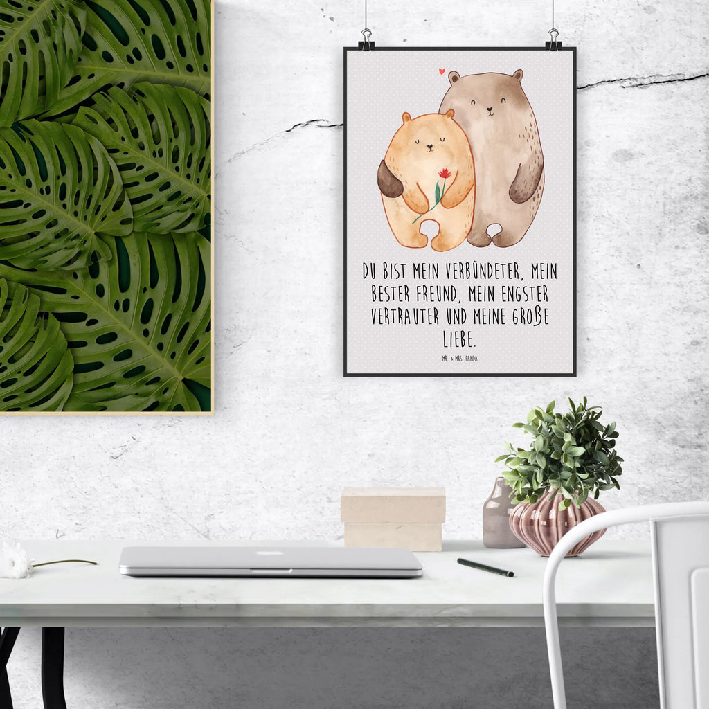 Poster Bears in love wanddeko, Bild, drucke, Wanddekoration, kunstposter, Kunstdruck, Deko Bild, kunstdruck poster, Poster, Posterdruck, Wandbild, Wandschmuck, kunst für die wand, Mr. & Mrs. Panda Poster, Wandposter, Plakat, grafikposter, wanddruck, Designposter, Bild für Wand, Wanddeko Bild, wandkunst, Hocheitstag, Heiratsantrag, Heiraten, Ehefrau, Ehemann, Partner, Verlobung, Jahrestag, Liebesgeschenk, Liebe, Freund, Freundin, Geschenk Hochzeit, Verliebt, Liebesbeweis, Geschenk Freund, Bären, Verheiratet, Bär, Verlobt, Geschenk Freundin, Hochzeitstag, Bärchen
