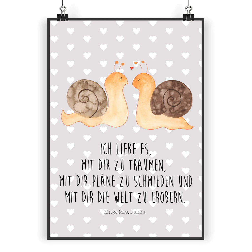 Poster Schnecken Liebe Bild für Wand, Wandschmuck, Deko Bild, kunstdruck poster, wandkunst, Wanddekoration, Plakat, kunstposter, Bild, grafikposter, Poster, Designposter, Posterdruck, wanddeko, Wandposter, kunst für die wand, Wanddeko Bild, drucke, wanddruck, Kunstdruck, Wandbild, Mr. & Mrs. Panda Poster, Hocheitstag, Jahrestag, Heiraten, Ehefrau, Freundin, Liebe, Heiratsantrag, Partner, Ehemann, Verlobung, Freund, Liebesgeschenk