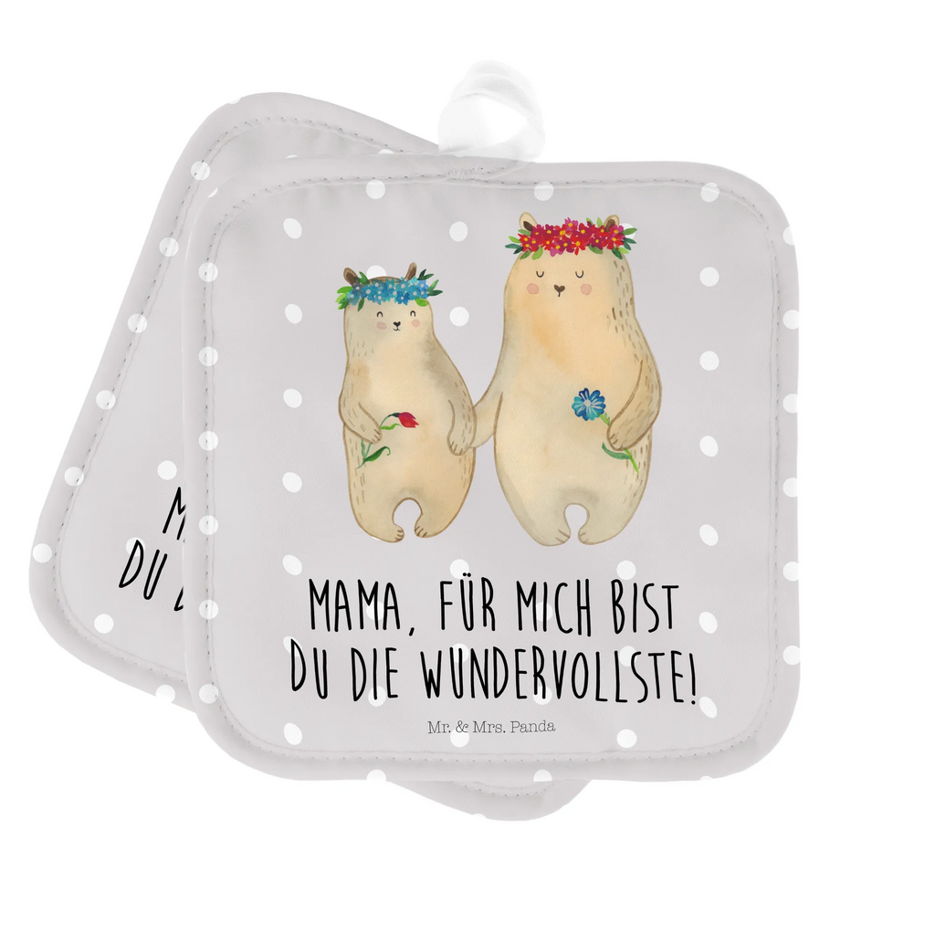 2er Set Topflappen  Bären mit Blumenkranz Topflappen mit Spruch, Topfhandschuh, Ofenhandschuh, Topflappen 2er Set, Topfhandschuhe, Topflappen, Topflappenset, Ofenhandschuhe, Topflappen lustig, Topfuntersetzer, Schöne Topflappen, Topflappen Set, Familie, Vatertag, Muttertag, Bruder, Schwester, Mama, Papa, Oma, Opa, Kinder, Töchter, Tochter, Vorbild, Lieblingsmama, Kind, Geschenk Mama. Muttertag, Bären, beste Mutter, Mutter, Family, Bär, weltbeste Mama, Lieblingsmensch, Mutti, Mami