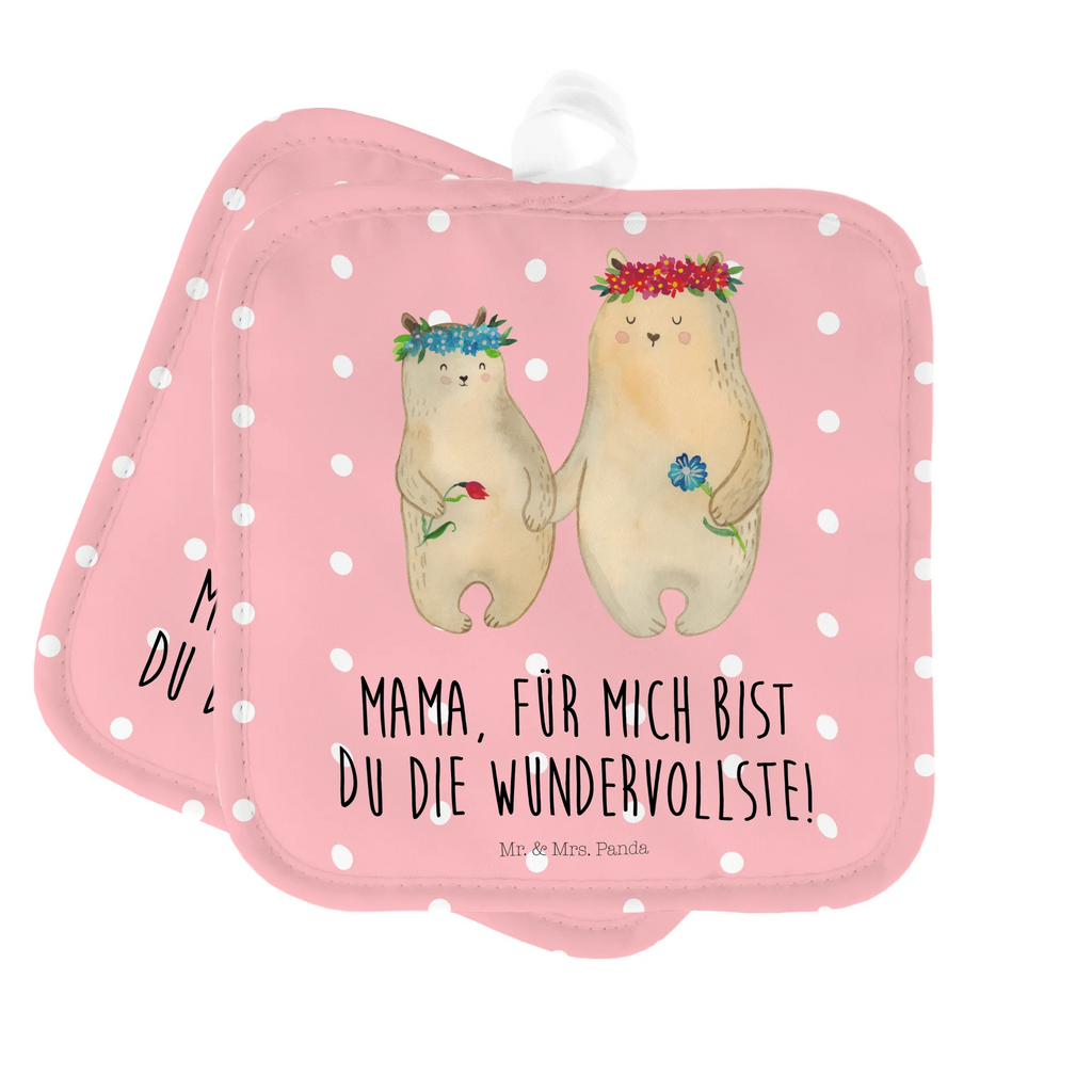 2er Set Topflappen  Bären mit Blumenkranz Topflappen mit Spruch, Topfhandschuh, Ofenhandschuh, Topflappen 2er Set, Topfhandschuhe, Topflappen, Topflappenset, Ofenhandschuhe, Topflappen lustig, Topfuntersetzer, Schöne Topflappen, Topflappen Set, Familie, Vatertag, Muttertag, Bruder, Schwester, Mama, Papa, Oma, Opa, Kinder, Töchter, Tochter, Vorbild, Lieblingsmama, Kind, Geschenk Mama. Muttertag, Bären, beste Mutter, Mutter, Family, Bär, weltbeste Mama, Lieblingsmensch, Mutti, Mami