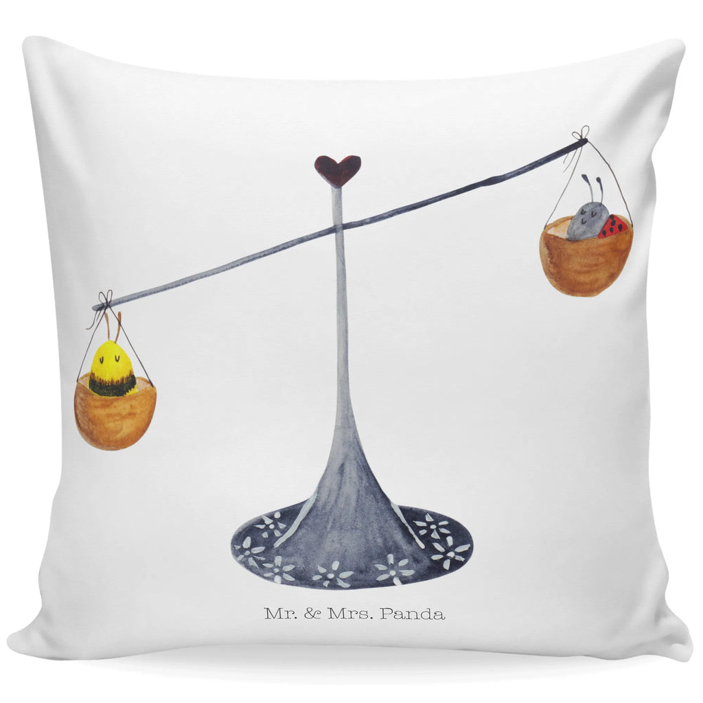 Cushion Star sign Scale pillow case, bedroom, couch, 40x40, bed, fluffy, 40 x 40, soft, pad, Pillow, pillows, settee, cushion, sofa, constellations, birthdays, astrology, zodiac, date of birth, month of birth, balance, birthday September, gift September, gift October, Libra zodiac sign, ladybird, Libra, Libra gift, bumble bee, birthday October, bee