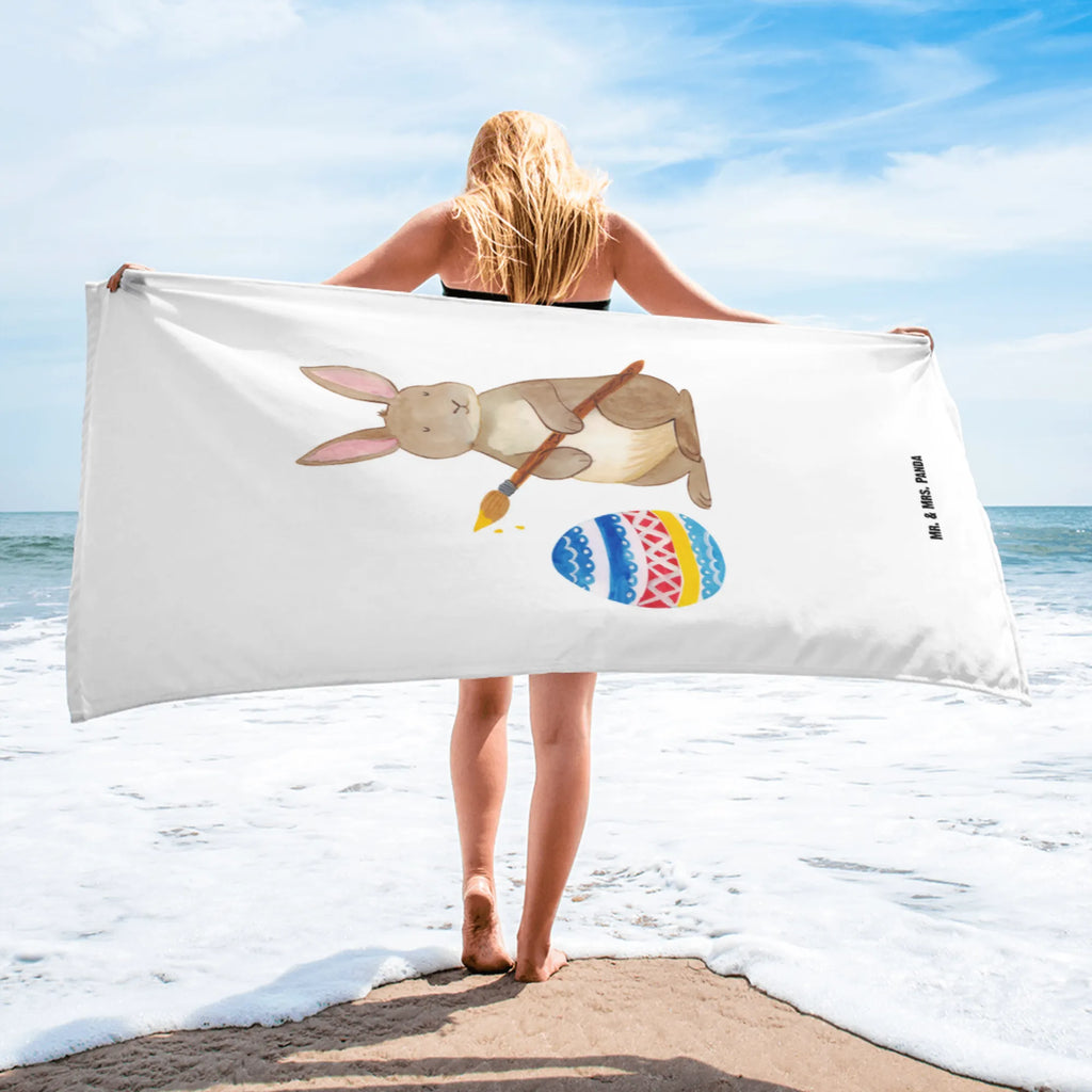 XL ręcznik kąpielowy Zając Malowanie jajek Wielkanoc, zajączek wielkanocny, prezenty wielkanocne, gniazdo wielkanocne, dekoracje wielkanocne, prezenty na Wielkanoc, prezent wielkanocny, prezenty wielkanocne dla dzieci, Wielkanoc dla dzieci