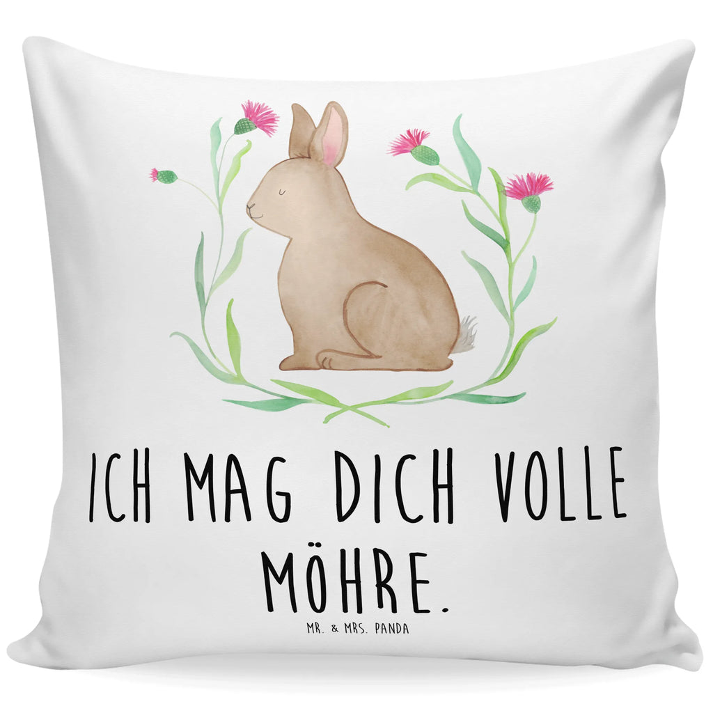 Cushion Hare Sit pillow case, 40x40, bed, 40 x 40, pad, couch, Pillow, pillows, sofa, soft, settee, cushion, fluffy, bedroom, Easter, Easter bunny, Rabbit, Easter flower, Hare, Happy Easter, Greetings, Love, Easter greetings
