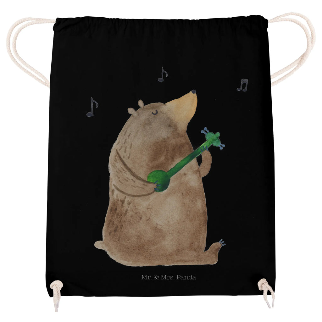 Drawstring bag bear guitar sports bag, gym bag, hipster, bag, jute bag, carrier bag, bear, teddy, teddy bear, cuddly toy