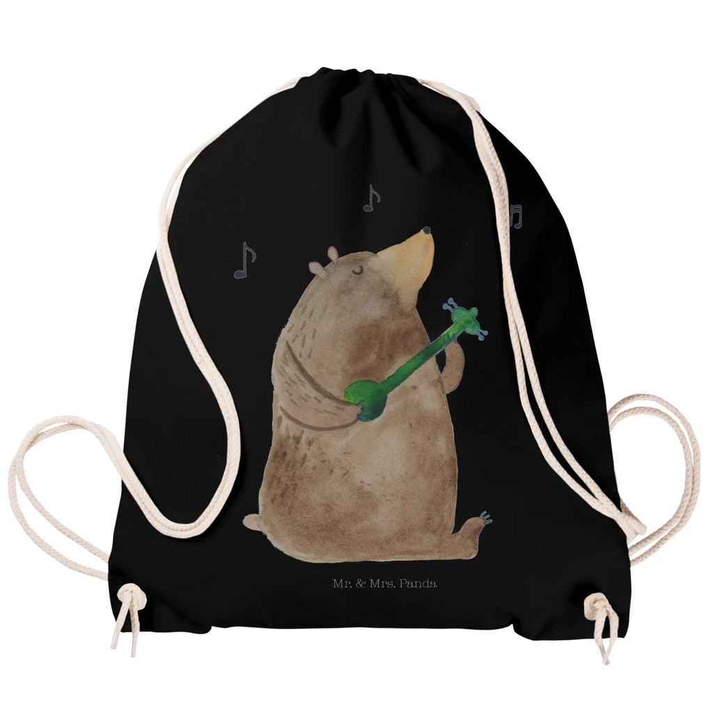 Drawstring bag bear guitar sports bag, gym bag, hipster, bag, jute bag, carrier bag, bear, teddy, teddy bear, cuddly toy