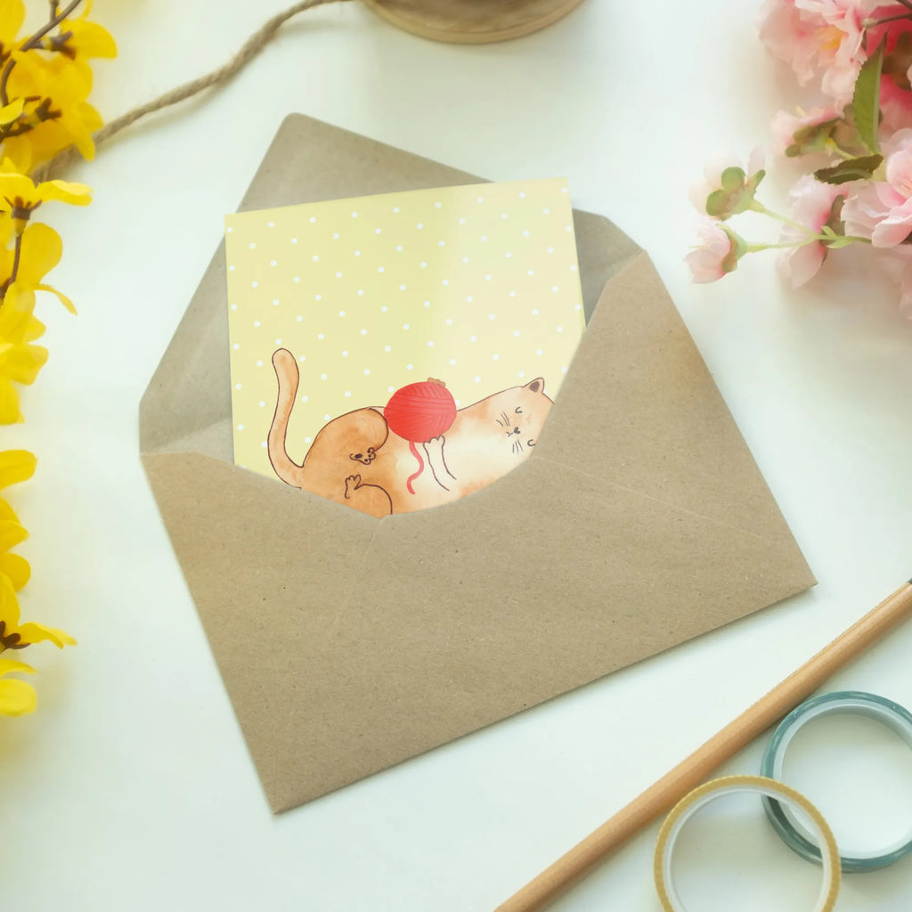 Kartka okolicznościowa kot wełna Kot, motyw kotów, miłośnik kotów, dekoracje z kotami, przyjaciel kotów, entuzjasta kotów, produkty dla kotów, artykuły dla kotów, akcesoria dla kotów, pamiątki z kotami, produkty dla miłośników kotów, motywy kotów