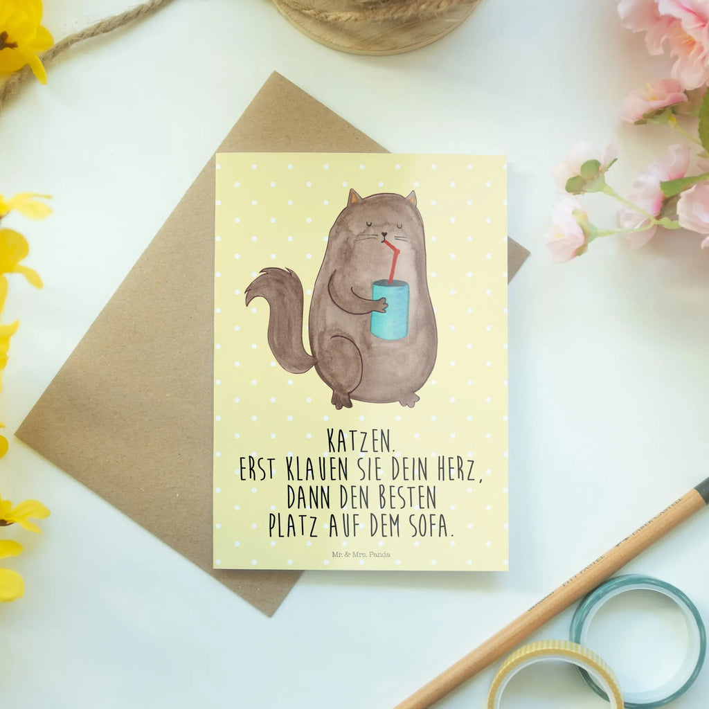 Greetings card Cat can wedding card, invitation card, folding card, birthday card, greeting card, cat, tomcat, kitty, meow, kitten, housecat, mama cat, love cats, cat image, cat fan, cat lover, cat fancier, cat decoration, gift for cat lover, cat owner, funny cats, cat sayings, cat motto, funny cat gifts, fan merchandise, cat stuff, animal lover, pussy, cat food, cats, food, pet, Cats